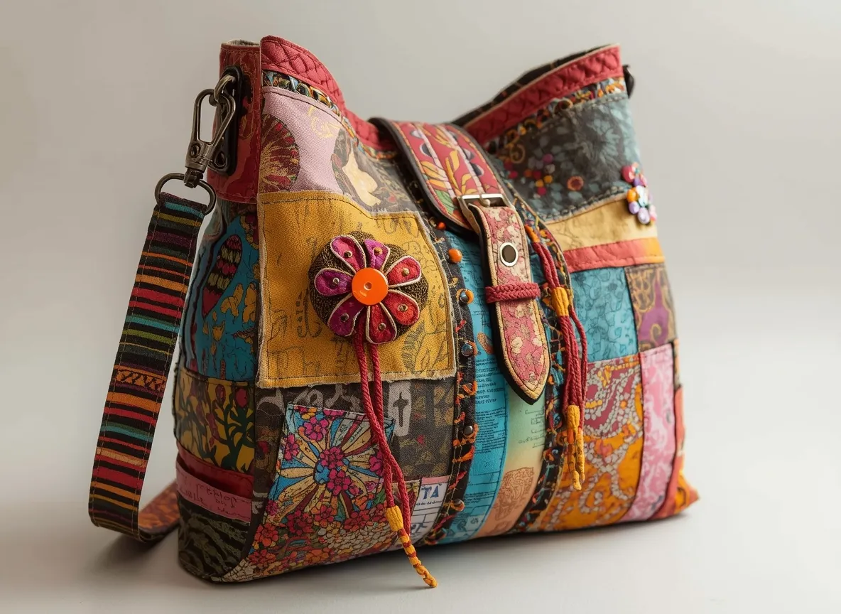 Upcyclad Väska med Dekoration